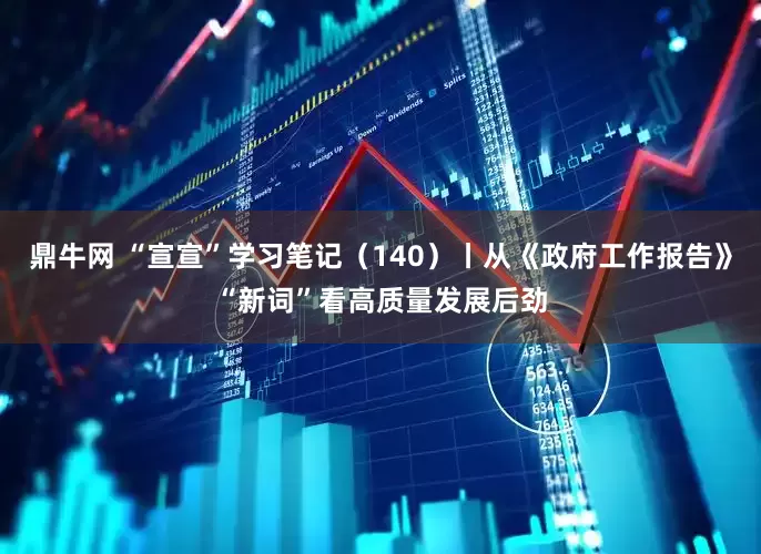 鼎牛网 “宣宣”学习笔记（140）丨从《政府工作报告》“新词”看高质量发展后劲