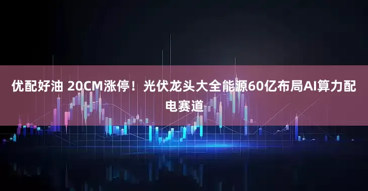 优配好油 20CM涨停！光伏龙头大全能源60亿布局AI算力配电赛道